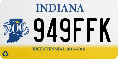IN license plate 949FFK