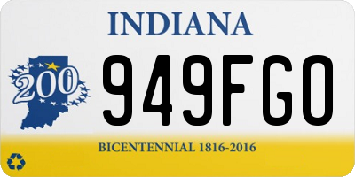 IN license plate 949FGO