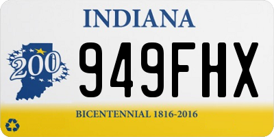 IN license plate 949FHX