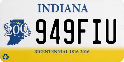 IN license plate 949FIU