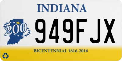 IN license plate 949FJX