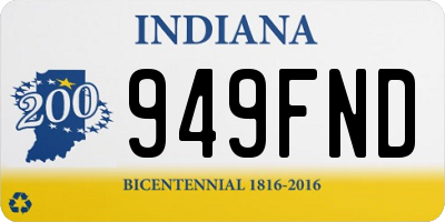IN license plate 949FND