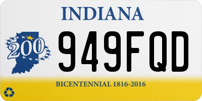IN license plate 949FQD