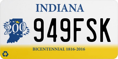 IN license plate 949FSK