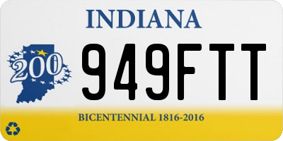 IN license plate 949FTT