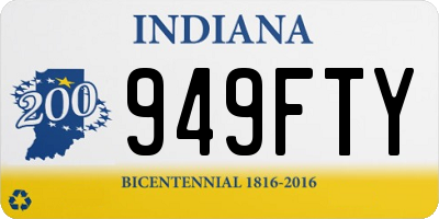 IN license plate 949FTY