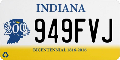 IN license plate 949FVJ