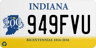 IN license plate 949FVU