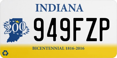 IN license plate 949FZP