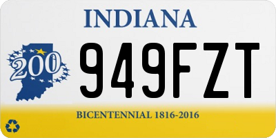 IN license plate 949FZT