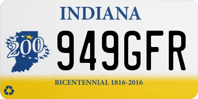IN license plate 949GFR
