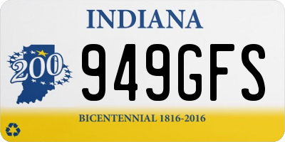 IN license plate 949GFS