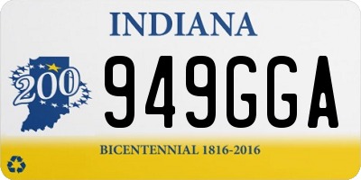 IN license plate 949GGA