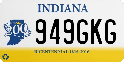 IN license plate 949GKG