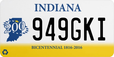 IN license plate 949GKI