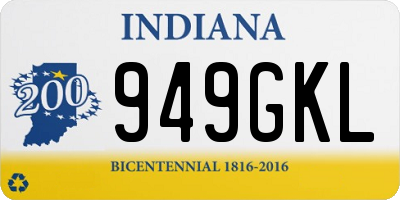 IN license plate 949GKL
