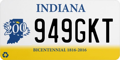IN license plate 949GKT