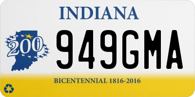 IN license plate 949GMA
