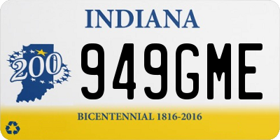 IN license plate 949GME