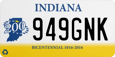IN license plate 949GNK