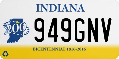 IN license plate 949GNV