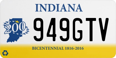 IN license plate 949GTV