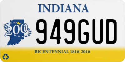 IN license plate 949GUD