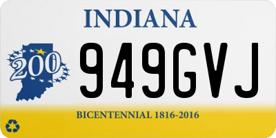 IN license plate 949GVJ
