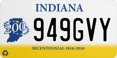 IN license plate 949GVY