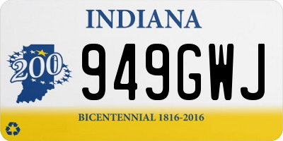 IN license plate 949GWJ