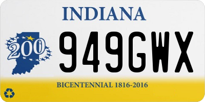 IN license plate 949GWX