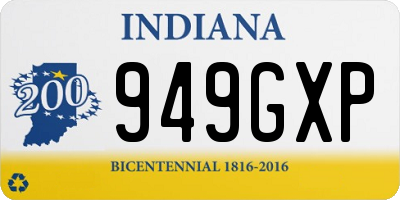 IN license plate 949GXP