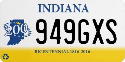 IN license plate 949GXS