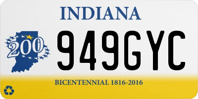 IN license plate 949GYC