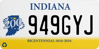 IN license plate 949GYJ