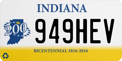 IN license plate 949HEV