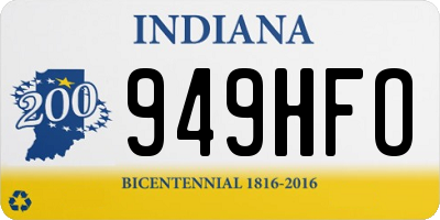 IN license plate 949HFO