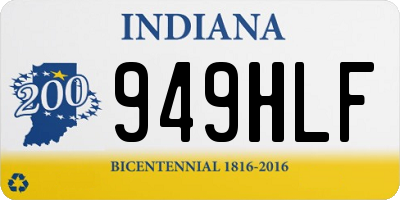 IN license plate 949HLF