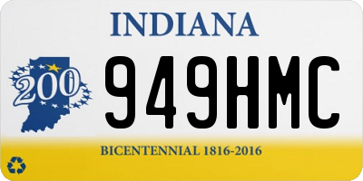 IN license plate 949HMC