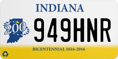 IN license plate 949HNR