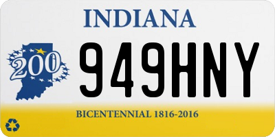 IN license plate 949HNY