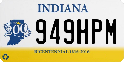 IN license plate 949HPM