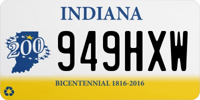 IN license plate 949HXW