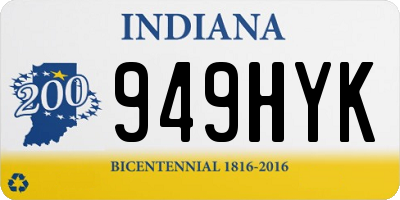 IN license plate 949HYK