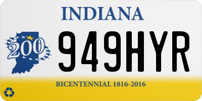IN license plate 949HYR