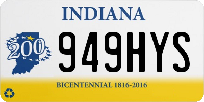 IN license plate 949HYS