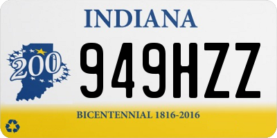 IN license plate 949HZZ