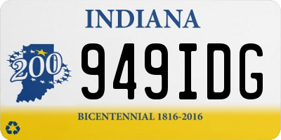 IN license plate 949IDG