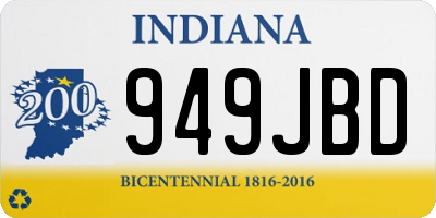 IN license plate 949JBD