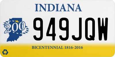 IN license plate 949JQW